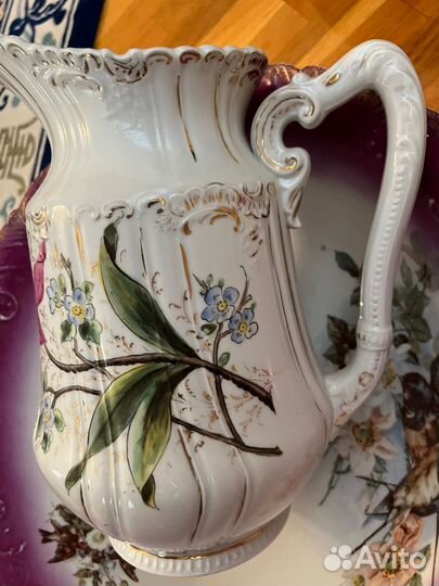 Антикварный большой набор,кувшин и чаша