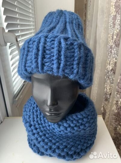 Зимняя Шапка и снуд женский (для подростка)
