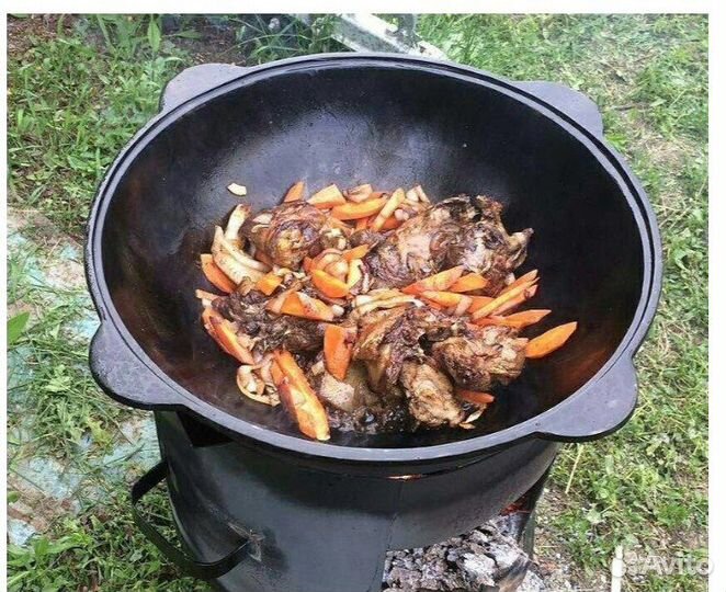 Казан Чугунный Узбекский Афганский казан с крышкой