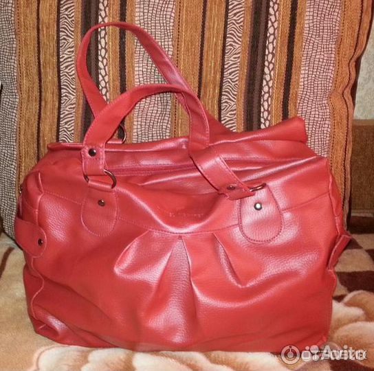 Сумка кожзам цвет коралл