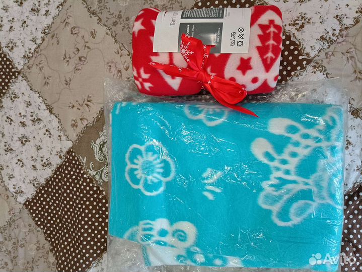 Плед флисовый новый