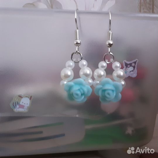 Серьги из бусин