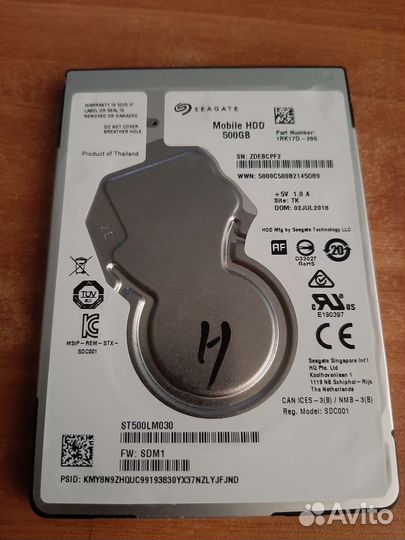 Жесткий диск Seagate 500 гб 2.5 дюйма