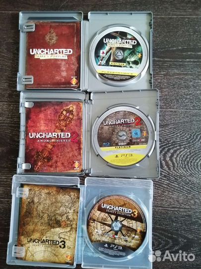 Uncharted. 3 диска для PS3