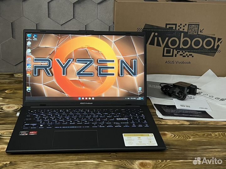 Новый Asus Book Ryzen 5/DDR 5 5500мгц/FHD IPS/SSD