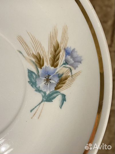 Фарфоровое блюдце Вербилки. СССР