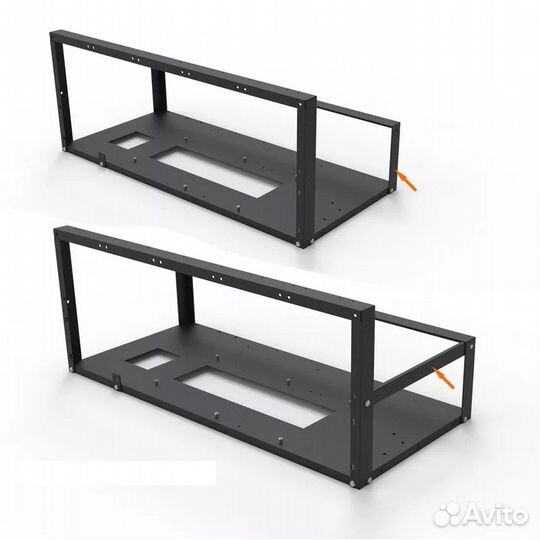 Корпус для майнинг фермы/ 6-8GPU видеокарт/ черный