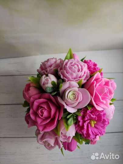 Букет цветов, цветы из мыла