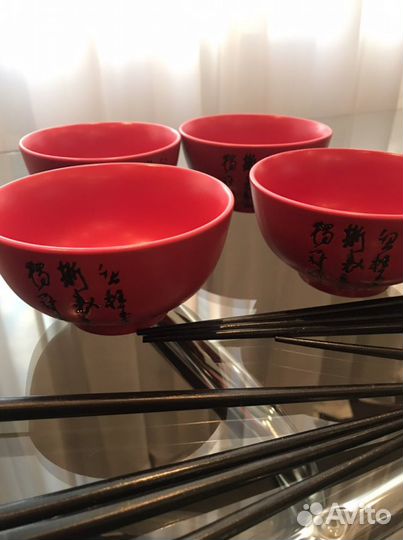 Сервиз пиалы и палочки