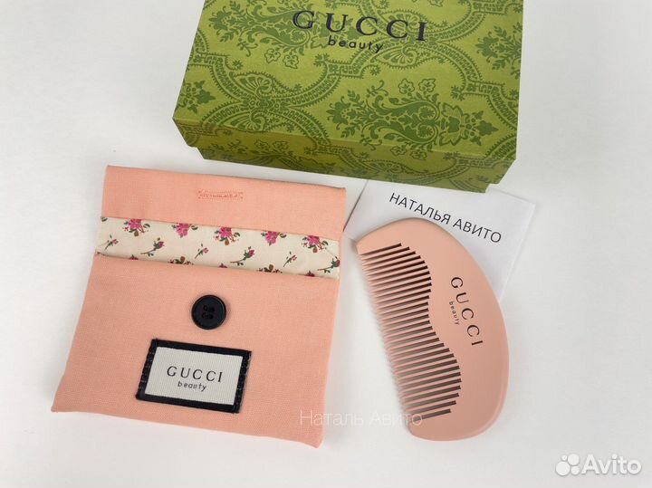Расческа гребень Gucci для волос деревянная