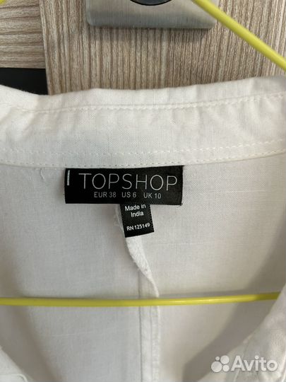 Невероятная белая рубашка Topshop оверсайз вышивка