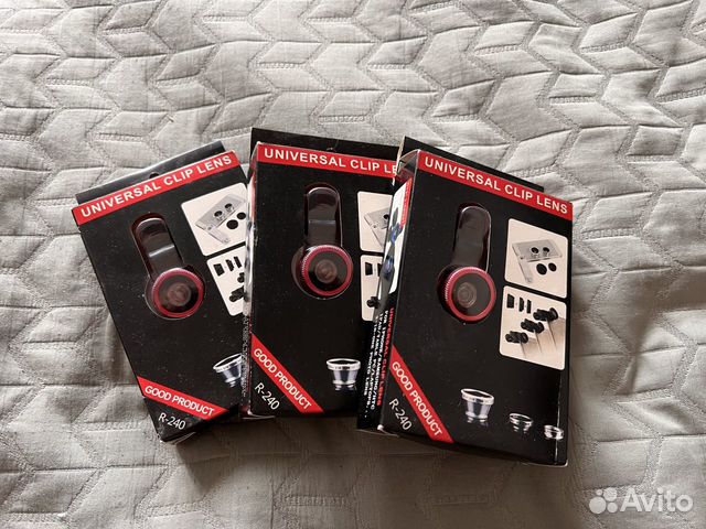 Линзы 3в1 для телефона. Универсальное крепление