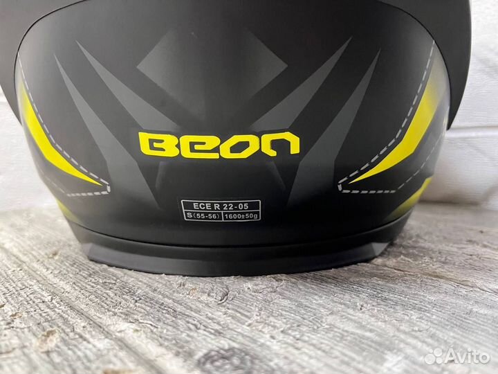 Мотошлем Beon интеграл B-503 black/yellow S