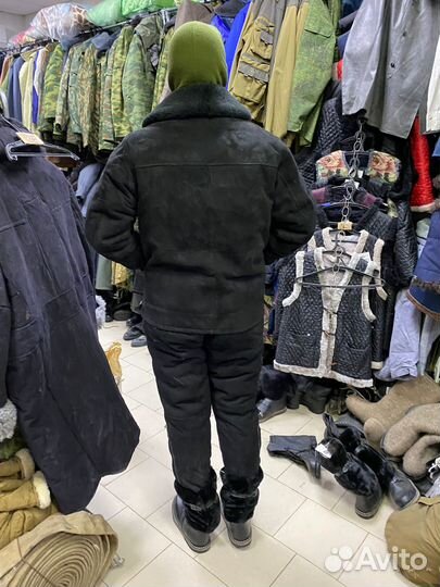 Костюм лётный меховой синего цвета