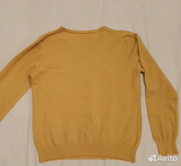 Кашемировый свитер горчичный (М)