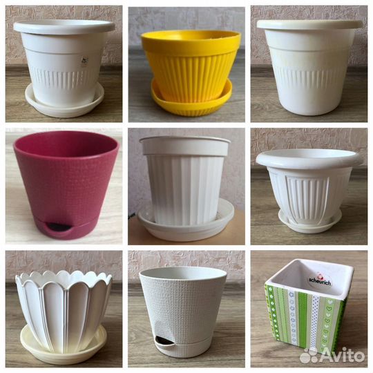 Горшки для цветов (керамика и пластиковые)