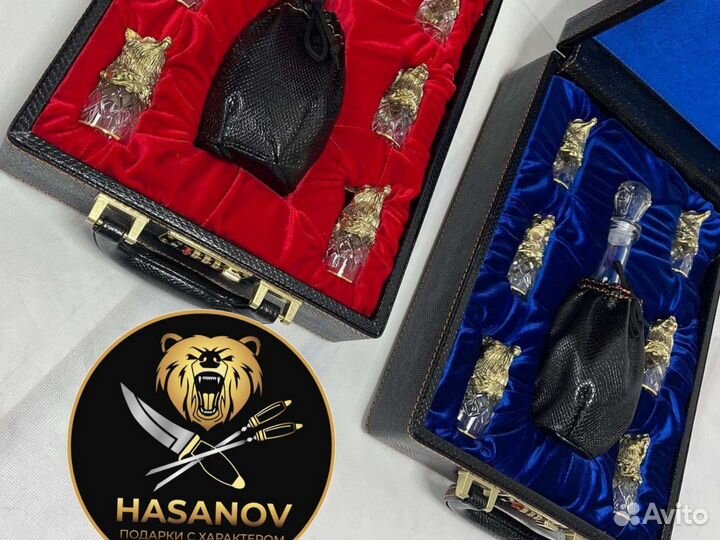 Подарочный дипломат с графином и с 6 стопками