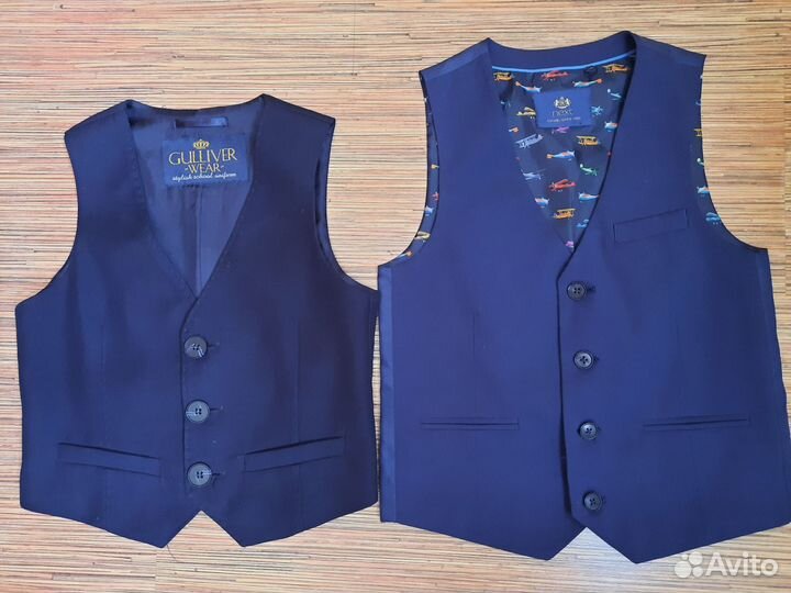 Жилетка школьная синяя 122 для мальчика