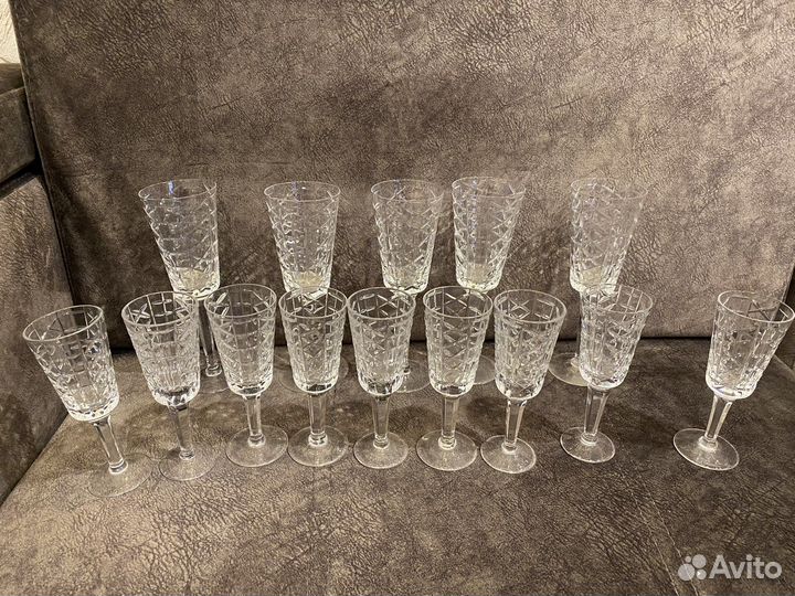 Бокалы стекло фужеры рюмки СССР