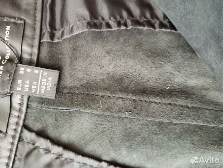 Шорты Mango натуральная кожа