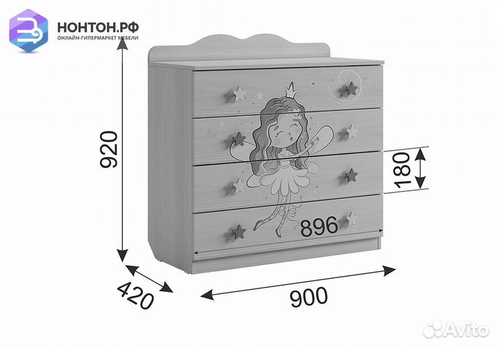 Комод Чудо белый рамух