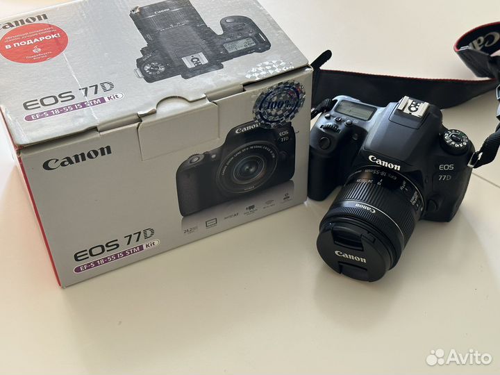 Фотоаппарат canon 77d kit 18-55 stm