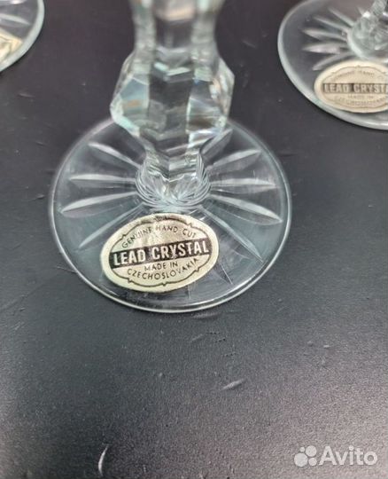 Хрустальные фужеры Lead crystal Чехословакия