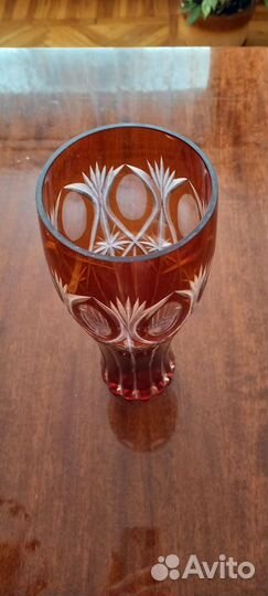 Ваза для цветов цветное стекло СССР