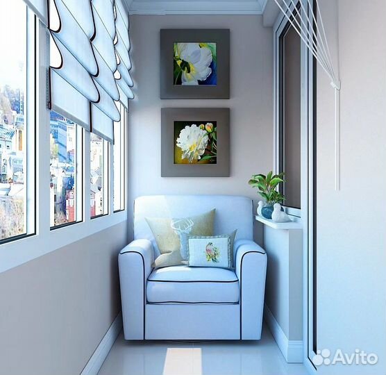 Остекление балкона с отделкой