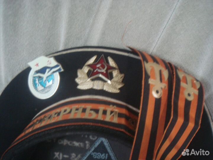 Бескозырка СССР, северный флот. Знак