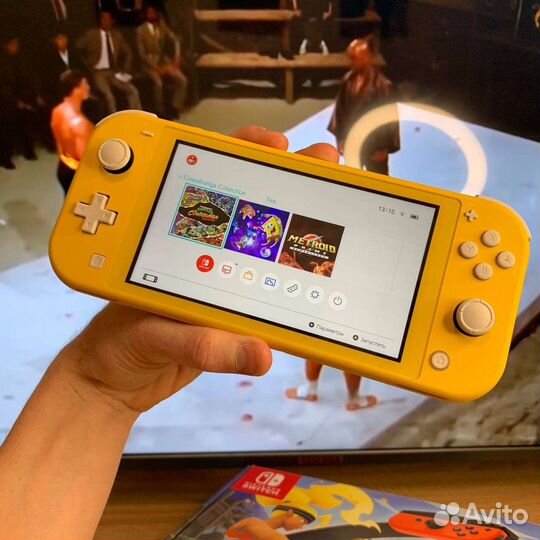Прошитый Nintendo Switch Lite Yellow
