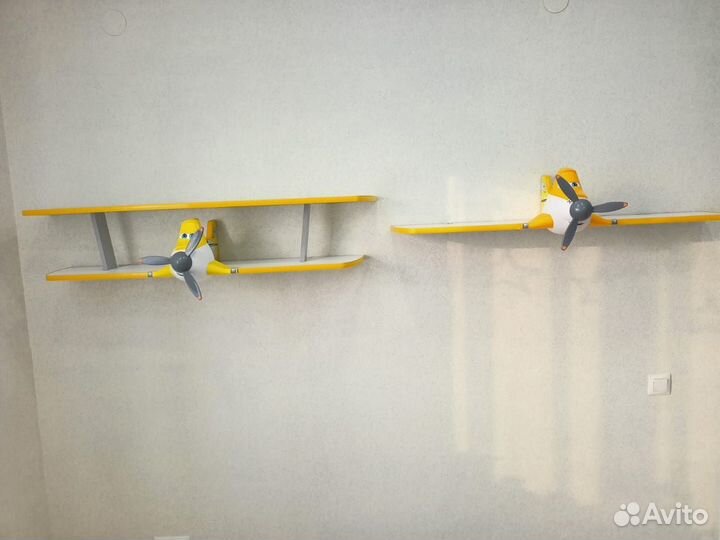 Полка самолёт Дасти одноярусная