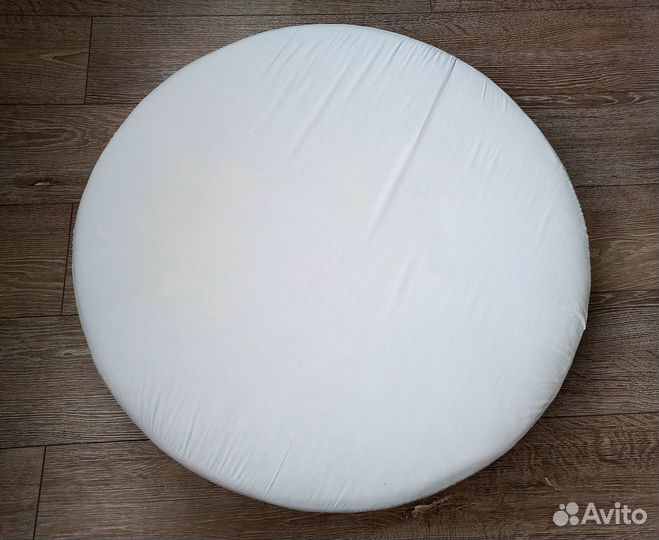 Круглый матрас+наматрасник в детскую кроватку