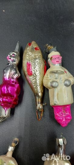 Елочные игрушки СССР на прищепке