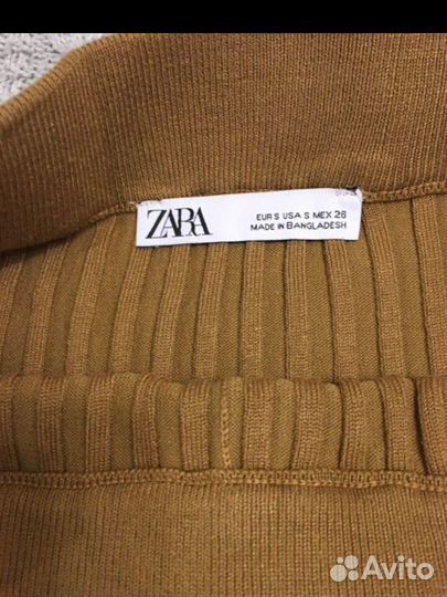 Костюм юбка zara вязаный трикотаж новый