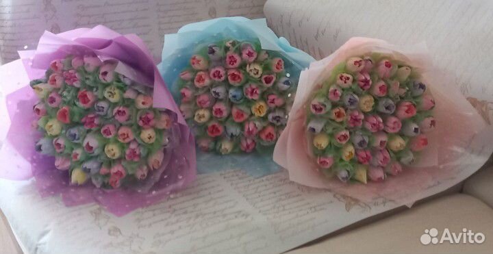 Тюльпаны, розы, букеты