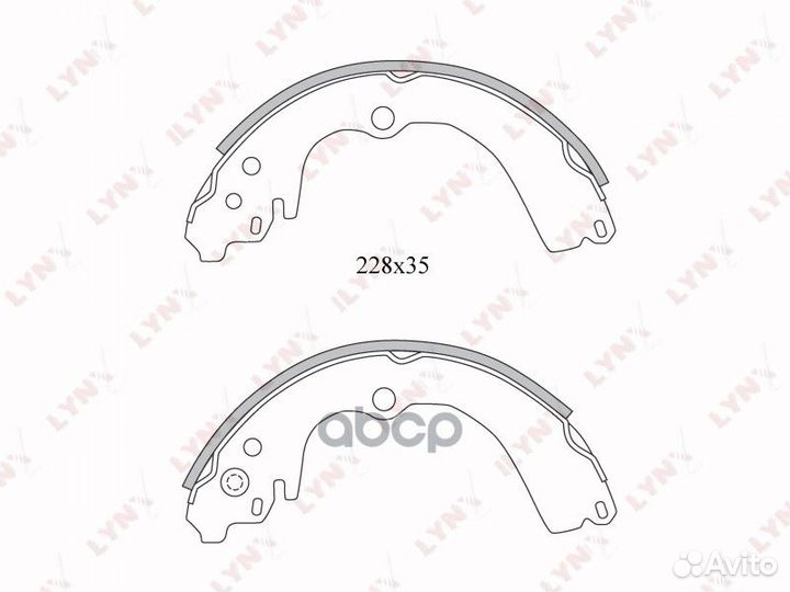 Колодки тормозные барабанные зад BS7101 LYN