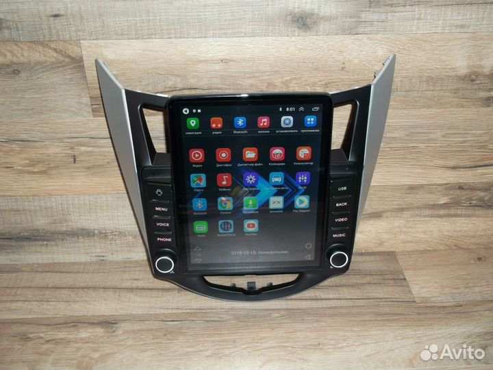 Магнитола Hyundai Solaris Tesla Android