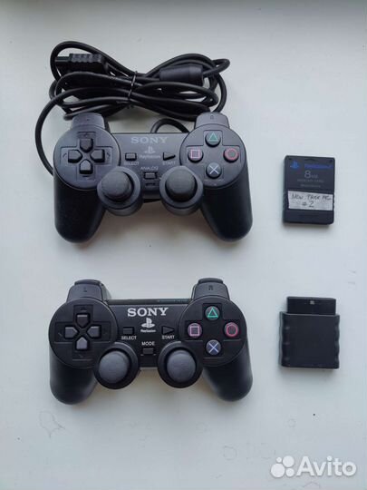 Геймпады и карта памяти для PS2