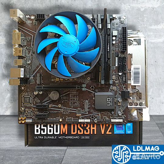 Комплект gigabyte B560M+i5 10400f+DDR4 16GB+кулер