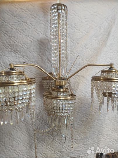 Хрустальная люстра СССР Чехословакия