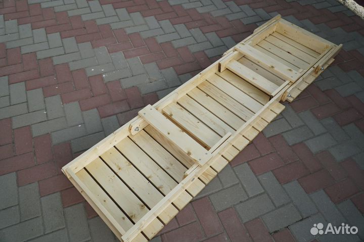 Шезлонг лежак деревянный
