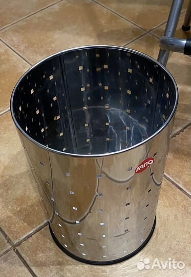 Корзина для бумаг урна хромированная Arno