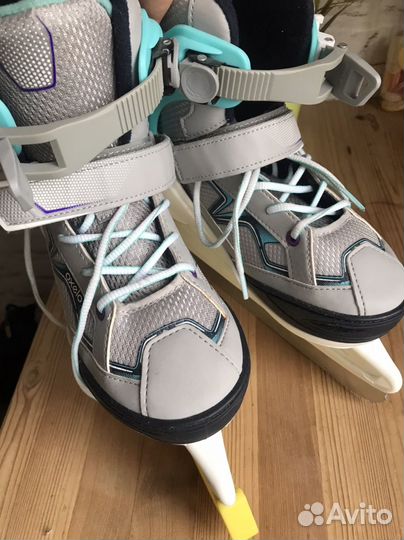 Коньки ледовые раздвижные 35-38р женские