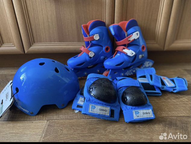 Детские ролики, защита, шлем