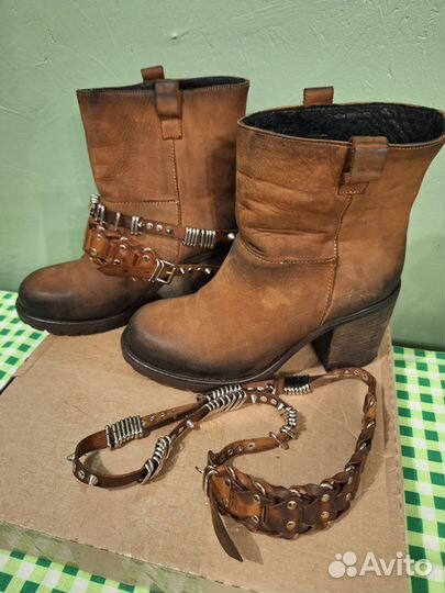 Полусапоги женские натуральная кожа