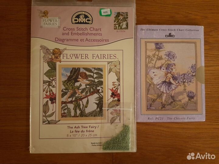 Набор для вышивания Flower Fairies, схемы, остатки