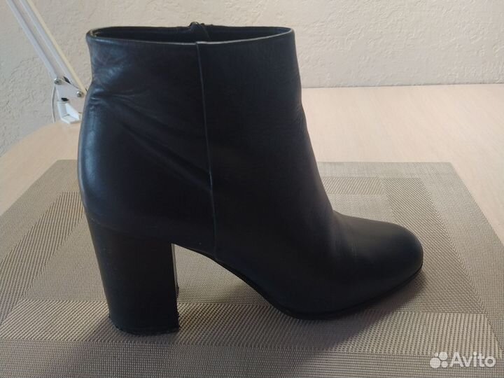 Ботильоны синие натуральная кожа 38-39