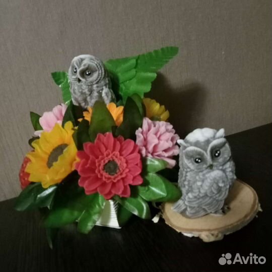 Букет из мыла,сувенирное мыло Совушки