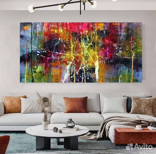 Абстрактный узор маслом на холсте